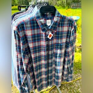 GAP Men's Plaid Shirt - Blue and Red